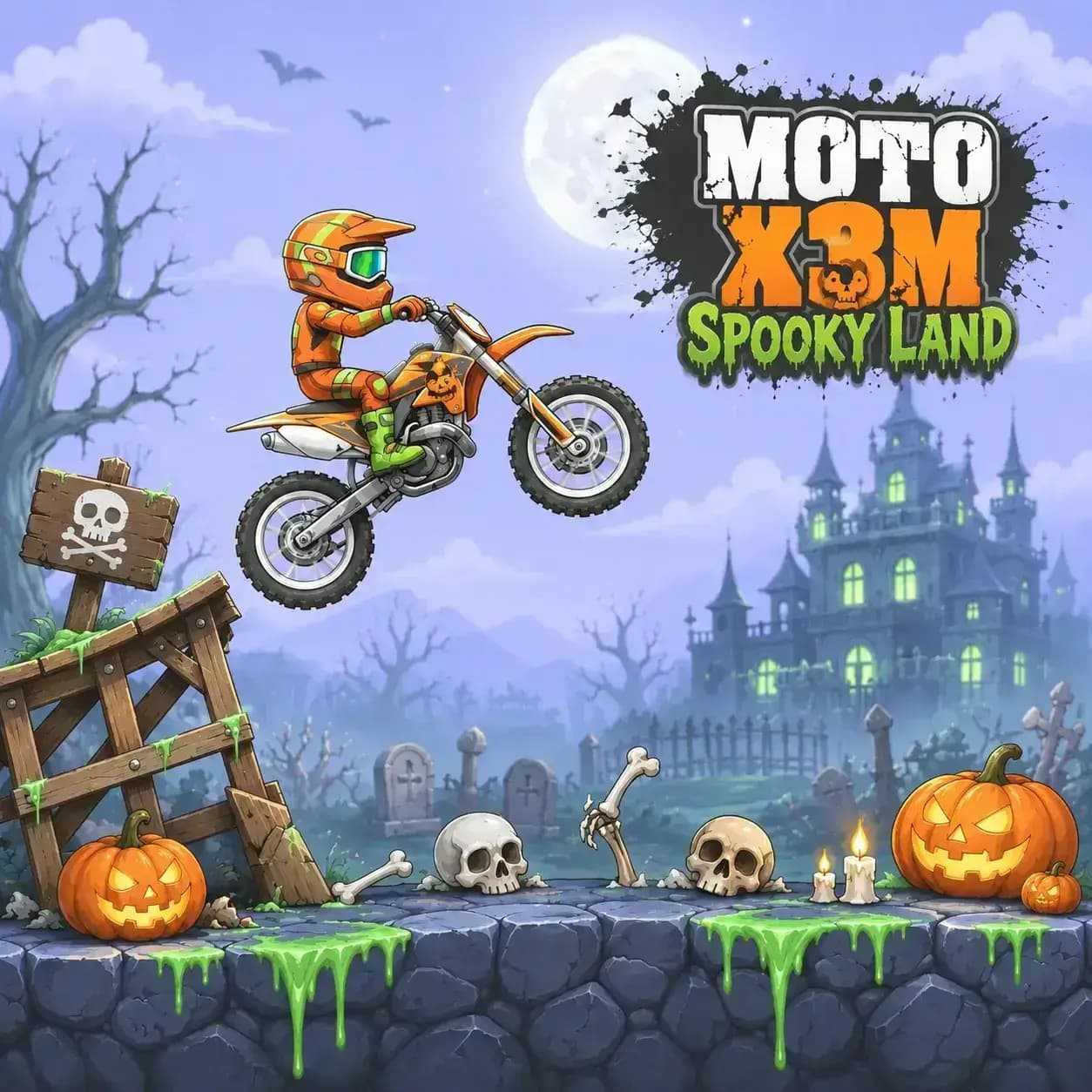 Moto X3M Spooky Land