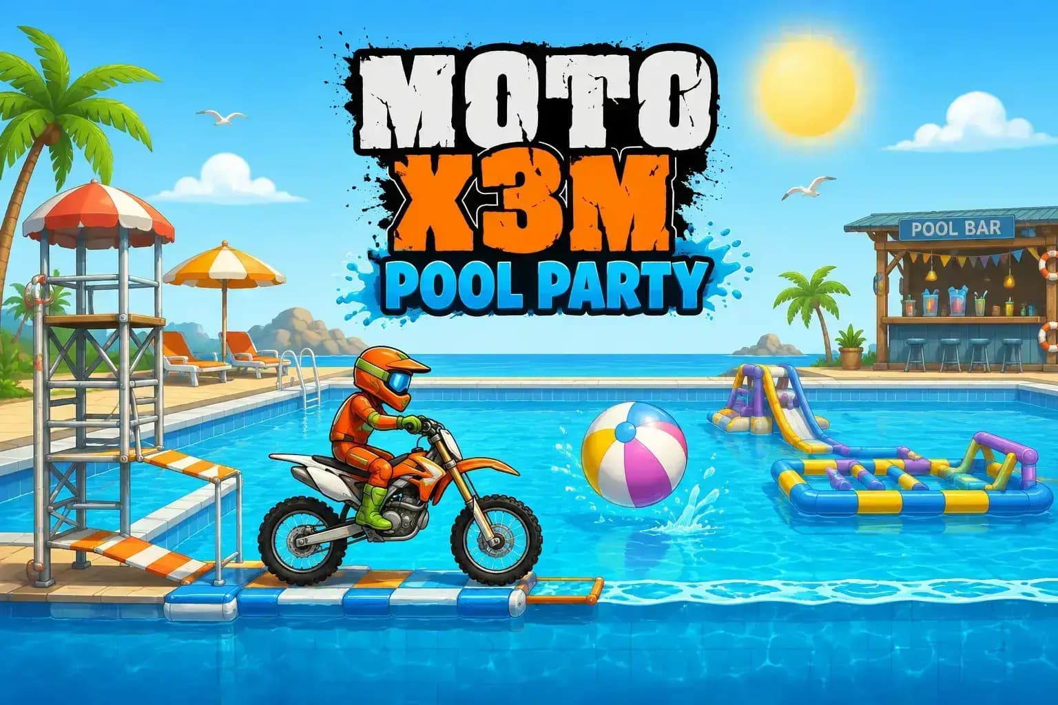 Moto X3M Pool Party